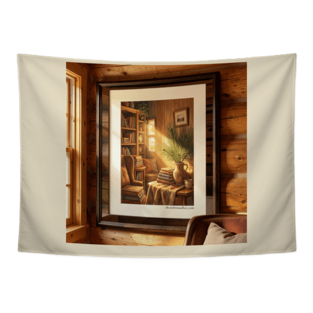 Cabin Window & Clues Art Print Tapestry