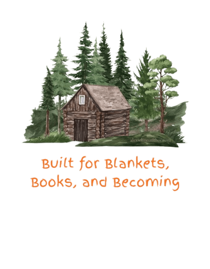 cabin in the forest scene