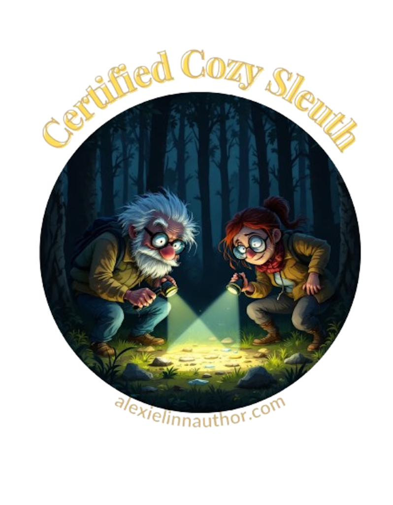 old man and young woman searching for clues in the forest