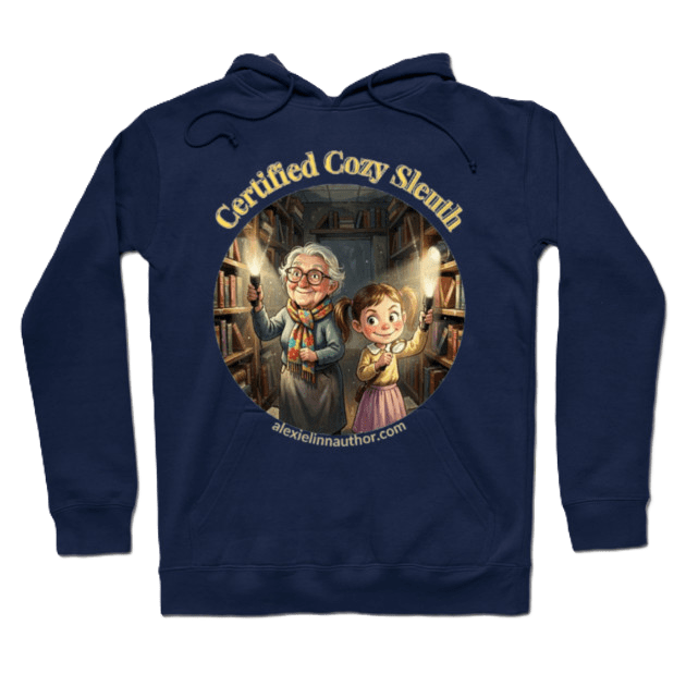 granny & girl navy blue sleuths hoodie