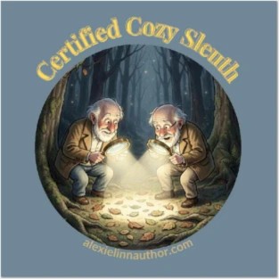 Twins searching for clues in the forest poster examplw